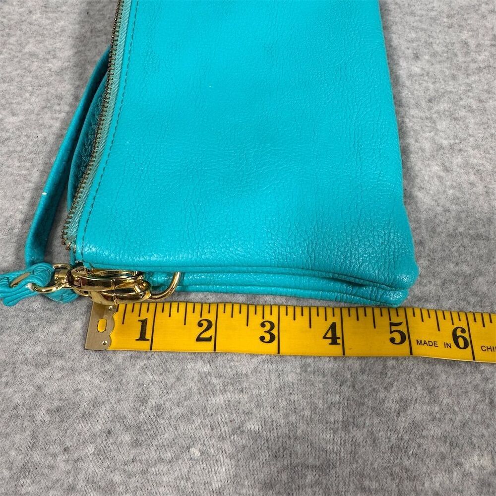 Shara Porter Small Aqua Crossbody Bag with Black Cat Print Adjustable Strap - Picture 16 of 16